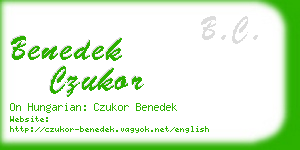 benedek czukor business card